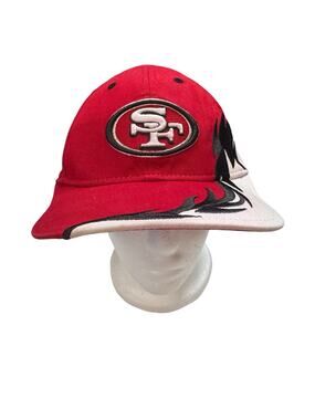San Francisco 49ers NEW ERA Zig Zag Design Adjustable Cap Hat Red White Black